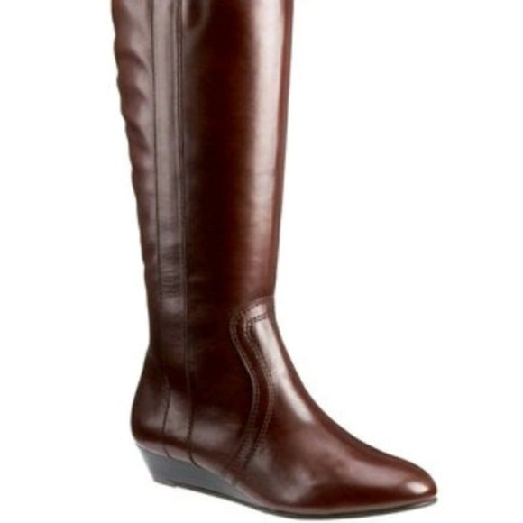 Gianni Bini Shoes - Gianni Bini Leather Riding Boots Roscoe Size 8.5